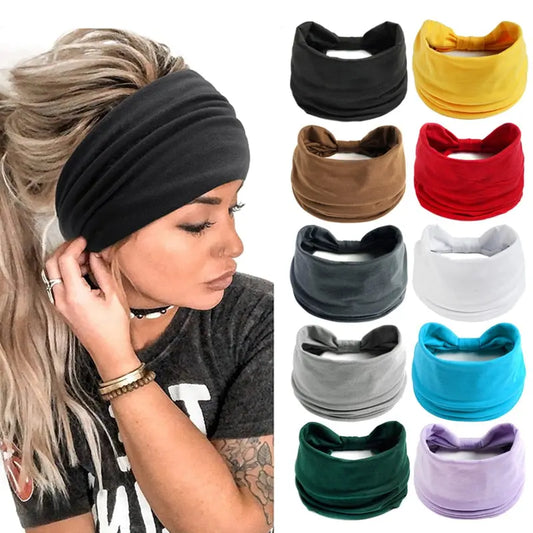 Vintage Knot elastic turban headwrap Endless Slides